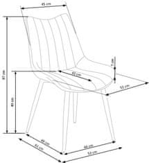 Halmar Designová židle Minna šedá