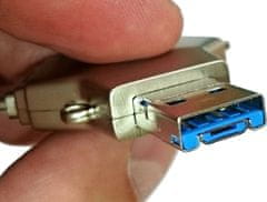USB FLASH DISK 3.0 4v1 128GB, S KONCOVKOU APPLE LIGHTNING, USB-C, MICRO USB, USB3.0, černá