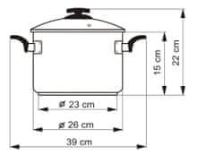 Kolimax Hrnec Black Granitec s poklicí, průměr 26 cm, objem 6.5 l