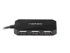 Natec Locust rozbočovač 4x USB 2.0 HUB, černý