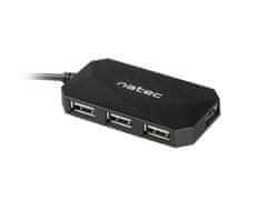 Natec Locust rozbočovač 4x USB 2.0 HUB, černý