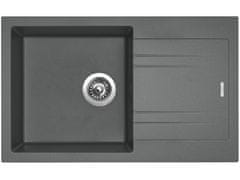 Sinks Linea 780 N Titanium dřez granitový s odkapem + sifon
