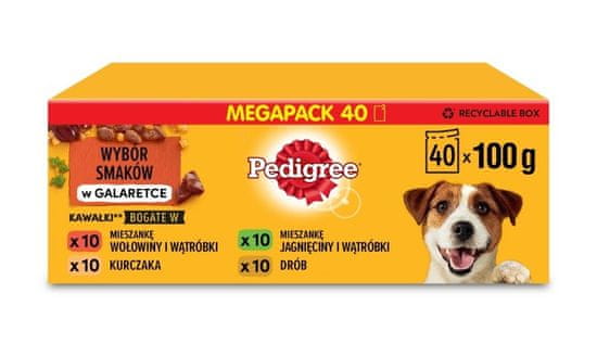 shumee PEDIGREE Vital Protection - vlhké krmivo pro dospělé psy - 40 x 100g