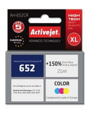 shumee Activejet inkoust AH-652CR (náhradní HP 652 F6V24AE; Premium; 21 ml; barevný)