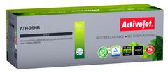 shumee BIO Toner Activejet ATH-36NB (náhradní HP 36A CB436A, Canon CRG-713; Supreme; 2000 stran; černá). EKO toner. Tonerový prášek je biologicky odbouratelný. 57 % toneru je biologického původu.