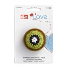 PRYM Háčkovaný jehelníček a záváží 2v1, Prym Love, 6 cm, &quot;Kiwi&quot;