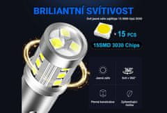 SEFIS LED žárovka P21/5W BAY15D 15SMD 3,5W červená