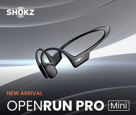  sportovní sluchátka před uši shokz openrun pro mini Bluetooth ip55 skvělý zvuk dynamické basy mikrofon handsfree funkce výdrž 10 h na nabití