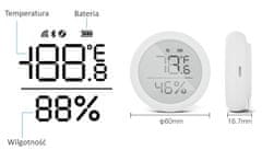 Moes Snímač vlhkosti a teploty ZigBee Tuya s LCD displejem