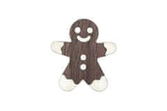 BeWooden Brož Gingerbread hnědá One size