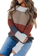 OMG! Dámský pletený svetr s výstřihem do O Hammond červená XXL