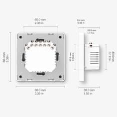 Moes Zigbee Tuya 2 okruhový spínač světla bez N Star Ring