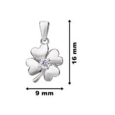 SPERKY4U Stříbrný přívěsek čtyřlístek se zirkonem