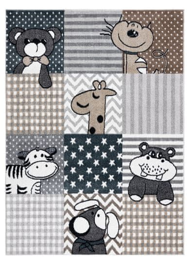 Dywany Łuszczów Dětský kusový koberec Fun Pets grey