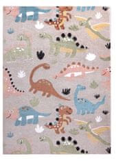 Dywany Łuszczów Dětský kusový koberec Fun Dino beige 80x150