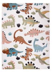 Dywany Łuszczów Dětský kusový koberec Fun Dino cream 80x150