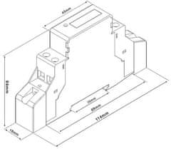 HADEX Elektroměr DDM30SC 1 fázový na DIN lištu