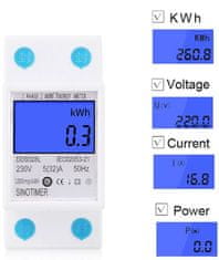 HADEX Elektroměr DDS528L, 1 fázový na DIN lištu