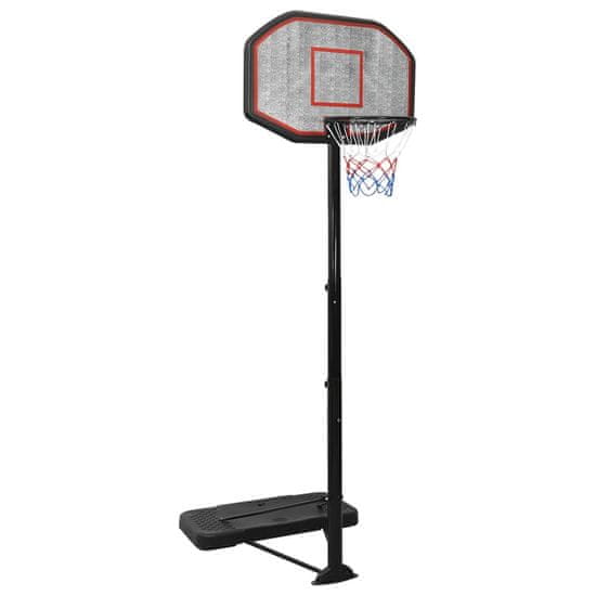 Greatstore Basketbalový koš černý 258–363 cm polyethylen