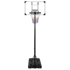 Vidaxl Basketbalový koš s průhlednou deskou 235–301 cm polykarbonát