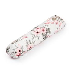 Kojicí polštář typu C těhotenský polštář bílé s růžovými květy