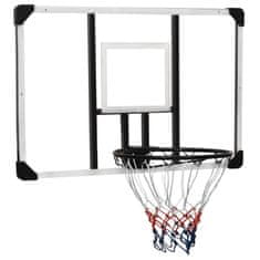 Greatstore Basketbalový koš s průhlednou deskou 106x69x3 cm polykarbonát