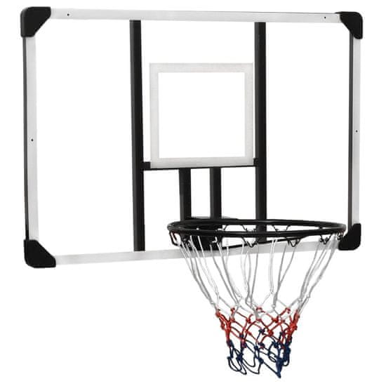 Vidaxl Basketbalový koš s průhlednou deskou 106x69x3 cm polykarbonát