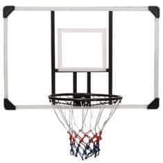 Greatstore Basketbalový koš s průhlednou deskou 106x69x3 cm polykarbonát