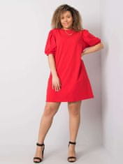 Gemini Dámské bavlněné šaty plus velikosti 6319 - FPrice XXL červená