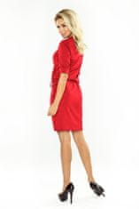 Numoco Dámské šaty na denní nošení se zavazováním v pase SAF-161-11 XL červená