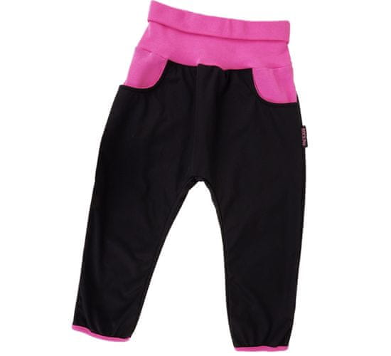 ROCKINO Dětské softshellové kalhoty vel. 68,74,80 vzor 8353 - černorůžové
