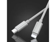 Bomba USB kabel Type-C - iPhone lightning 18W rychlonabíjecí 1M Barva: Bílá