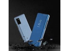 Bomba Zrcadlový silikonový otevírací obal pro Samsung - modrý Model: Galaxy A40