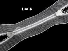 Kraftika 1ks ransparent stříbrná zip kostěný 5 mm dělitelný 2 jezdce