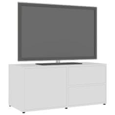 Greatstore TV stolek bílý 80 x 34 x 36 cm dřevotříska