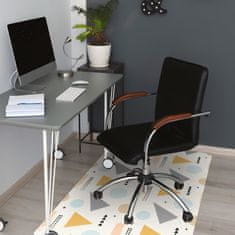 Kobercomat.cz Podložka pod kancelářskou židli barevné tvary 100x70 cm 2 cm