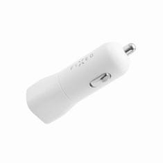 FIXED Set autonabíječky FIXED s USB-C výstupem a USB-C/USB-C kabelu, podpora PD, 1 metr, 18W, bílý