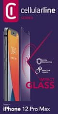 CellularLine Ochranné tvrzené sklo Cellularline Second Glass Ultra pro Apple iPhone 12 Pro Max