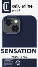 CellularLine Ochranný silikonový kryt Cellularline Sensation pro Apple iPhone 13 Mini, modrý