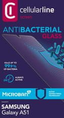 CellularLine Antimikrobiální ochranné tvrzené sklo Cellularline Antibiom pro Samsung Galaxy A51, černé