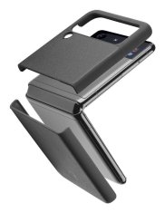 CellularLine Ochranný kryt Cellularline Fit Duo pro Samsung Galaxy Z Flip4, PU kůže, černý