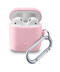 CellularLine Ochranný kryt s karabinou Cellularline Bounce pro Apple AirPods 1 & 2, růžový