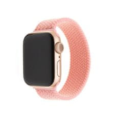 FIXED Elastický nylonový řemínek FIXED Nylon Strap pro Apple Watch 42/44/45/49mm, velikost XS, růžový