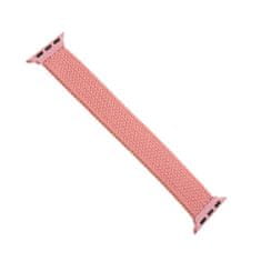 FIXED Elastický nylonový řemínek FIXED Nylon Strap pro Apple Watch 42/44/45/49mm, velikost S, růžový