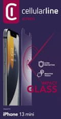 CellularLine Ochranné tvrzené sklo Cellularline Second Glass Ultra pro Apple iPhone 13 Mini