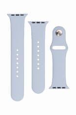 FIXED Set silikonových řemínků FIXED Silicone Strap pro Apple Watch 42/44/45/49mm, světle modrý
