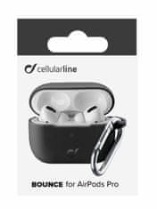 CellularLine Ochranný kryt s karabinou Cellularline Bounce pro Apple AirPods Pro, černý