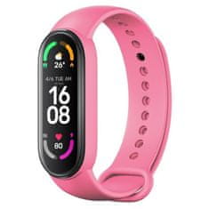 FIXED Silikonový řemínek FIXED Silicone Strap pro Xiaomi Mi Band 5/ Mi Band 6, růžový