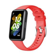 FIXED Silikonový řemínek FIXED Silicone Strap pro Huawei Band 7, červený