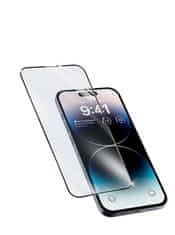 CellularLine Ochranné tvrzené sklo pro celý displej Cellularline CAPSULE pro Apple iPhone 14 Plus/14 Pro Max, černé